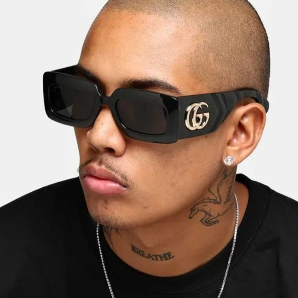 Gucci Black Sunglasses with Gold G Logo